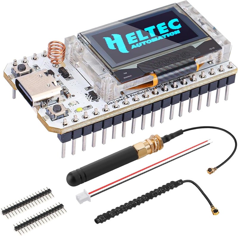 MakerHawk ESP32 LoRa V3 SX1262 Development Board with 0.96 inch OLED Display 240MHz CP2102 863-928 MHz Antenna for Ar duino Meshtastic LoRawan IOT (Upgraded Antenna) - Image 1